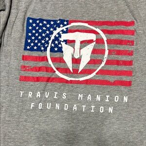 Tultex Gray Tee with Red, White, and Blue Heroes Run Tee